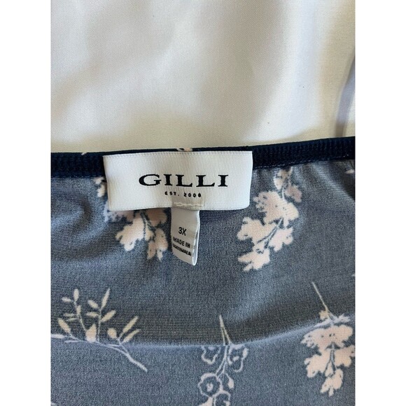 Gilli Jumpsuit 3x Navy Blue Floral Sleeveless Boho - Picture 6 of 8